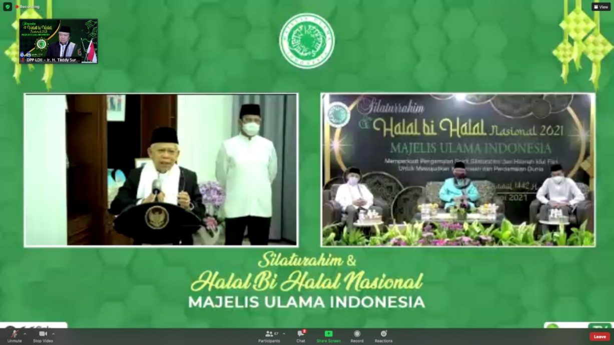 Wapres KH.Ma’ruf Amin: Halal Bihalal Momentum Untuk Memperbaiki Kehidupan Bernegara dan Berbangsa