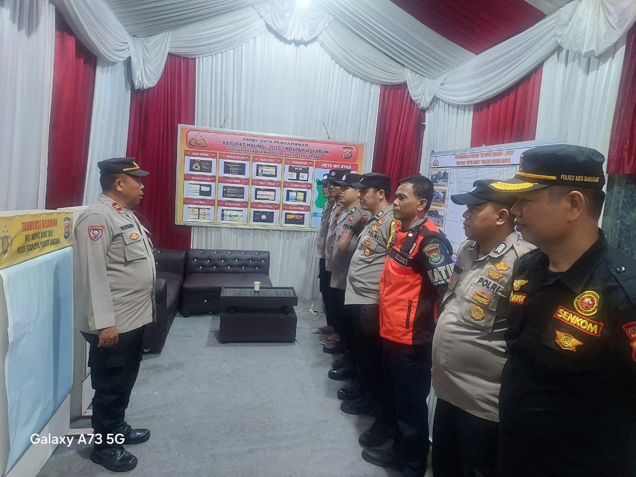 Apel Gelar Pasukan Pos PAM Lebaran 2025, Ini Pesan Ketua Senkom Mitra Polri Kabupaten Tangerang