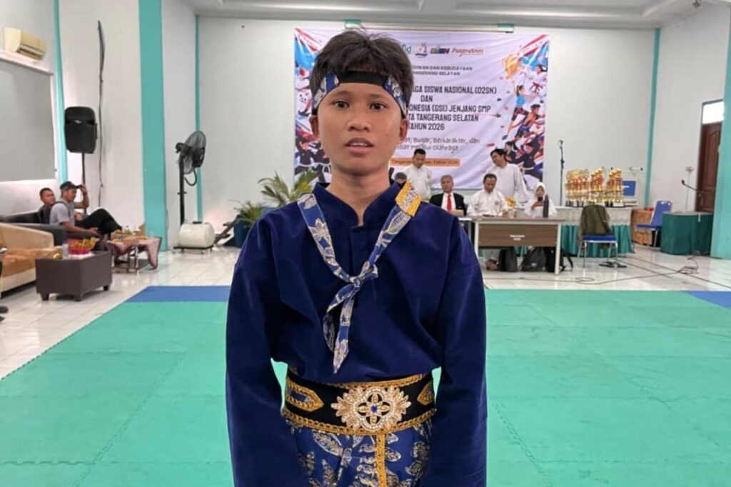 M. Farhan Siswa SMP Citra Insan Mulia raih podium di O2SN Tangsel. (FOTO: LINTAS)